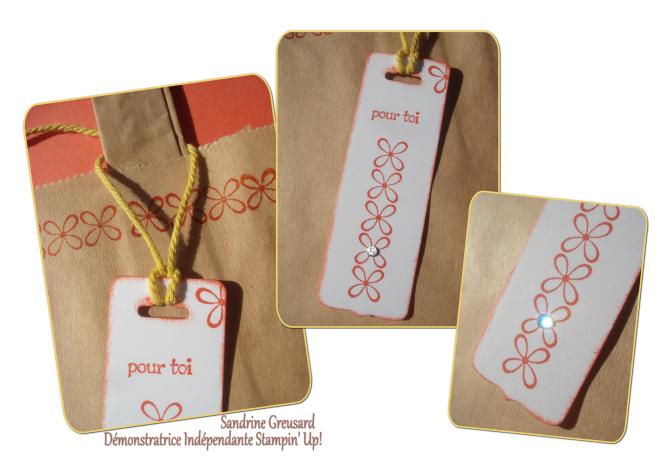 Sandrine Greusard Démonstratrice Stampin'Up Besançon Sac cadeau détail