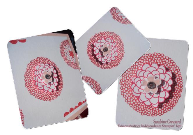 Sandrine Greusard Démonstratrice Stampin'Up carte hôtesse détail