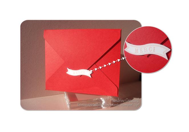 Sandrine Greusard Démonstratrice Stampin'Up Enveloppe merci