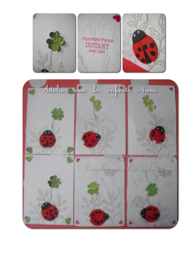 Punch art Coccinelle Ladybug Stampin'Up détails
