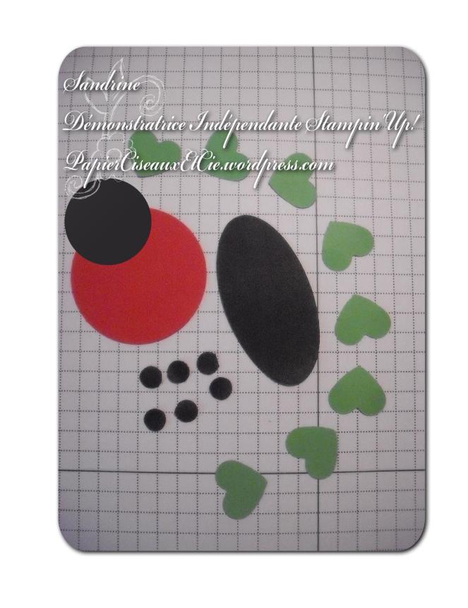 Punch art Coccinelle Ladybug Stampin'Up