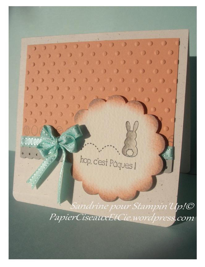 Atelier Stampin'Up! carte délices de pâques