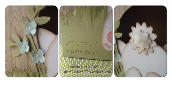 carte de pâques faite en atelier stampin'up détails