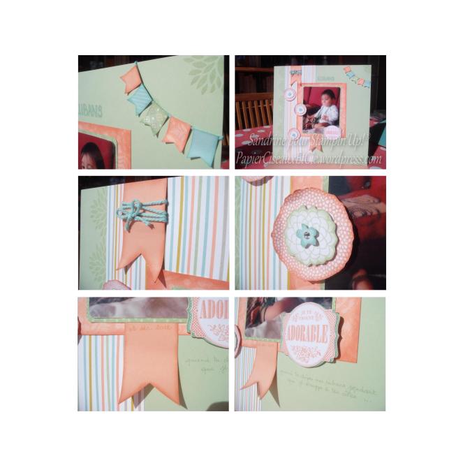 Scrap page de scrap Stampin'Up details