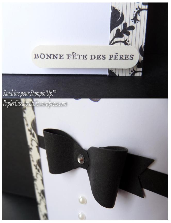 carte fêtes des pères 2 détails stampin up sandrine greusard