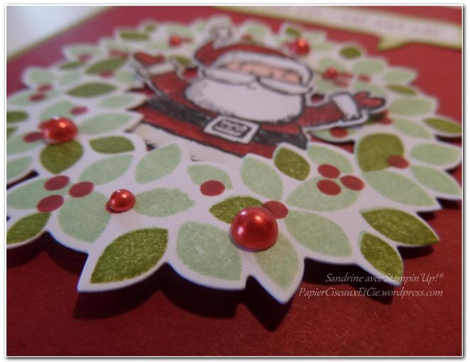 Carte Blog Hop Noël Stampinclass Sandrine PapierCiseauxEtCie détail perle