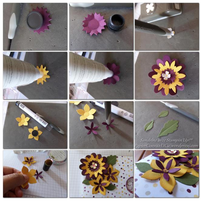 Déco fleurs dessus boîte plioir de gaufrage SU PapierCiseauxEtCie