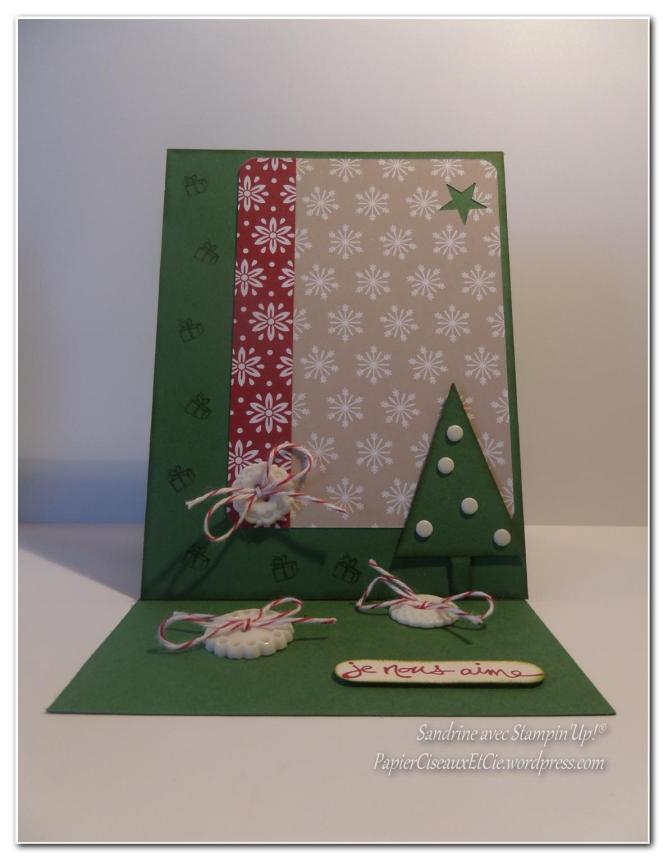 Carte chevalet Sandrine PapierCiseauxEtCie avec stampin up face