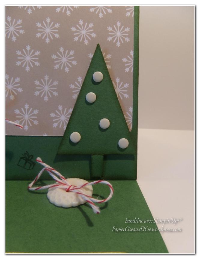 Carte chevalet Sandrine PapierCiseauxEtCie avec stampin up sapin