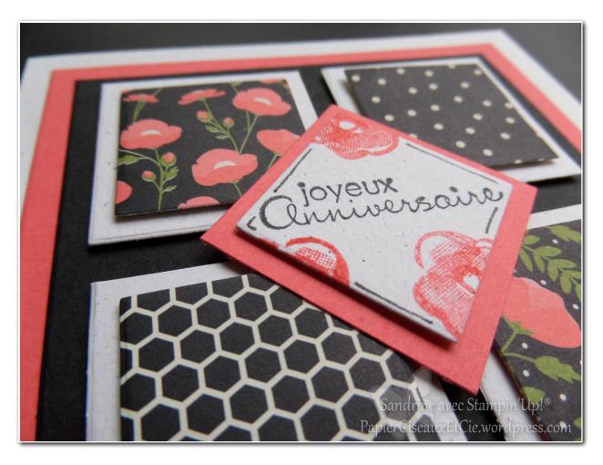 111 Format carré pour une acrte d'anniversa1re détail