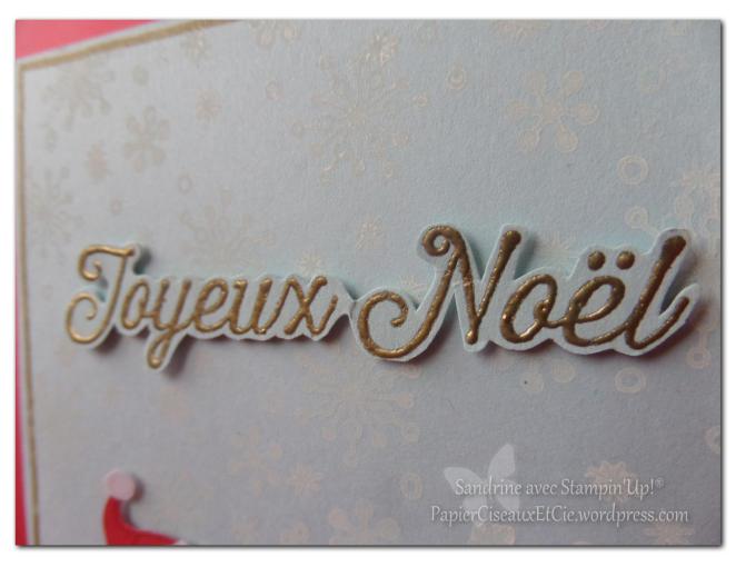 carte noel christmas santa gift stampinup papierciseauxetcie.wordpress.com texte embossé