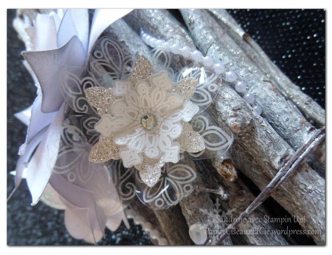 centre de table détail flocon stampin up papierciseauxetcie