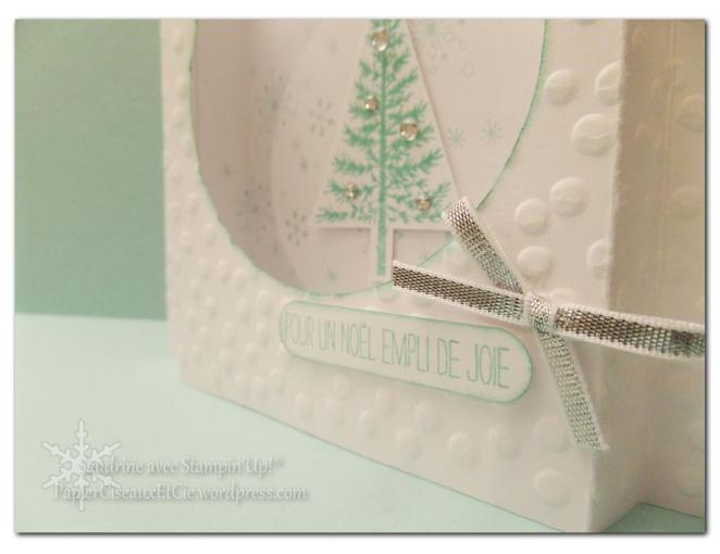 sandrine papierciseauxetcie fetival d'arbre carte de noel christmas card stampin up detail
