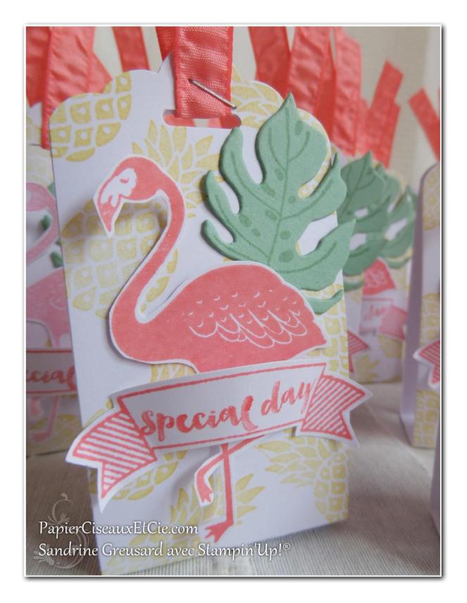 pop of paradise stampin up swap flamant papierciseauxetcie