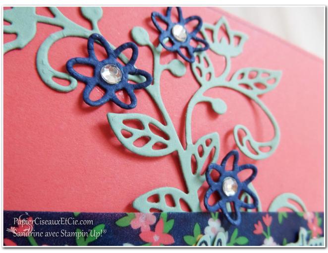 Thinlits en fleur détail fleur stampin up papierciseauxetcie flourish