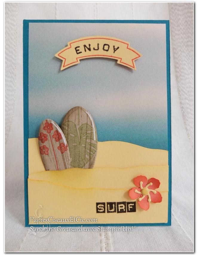 PapierCiseauxEtCie Sandrine avec Stampin'Up Beach Plage Summer Ete